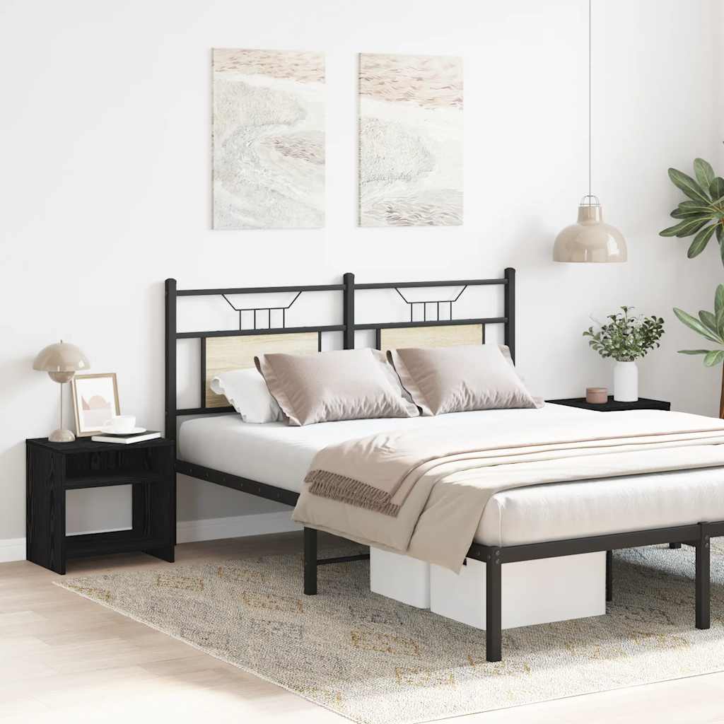 2 db fekete tölgyszínű szerelt fa éjjeliszekrény 40x30x40 cm 3