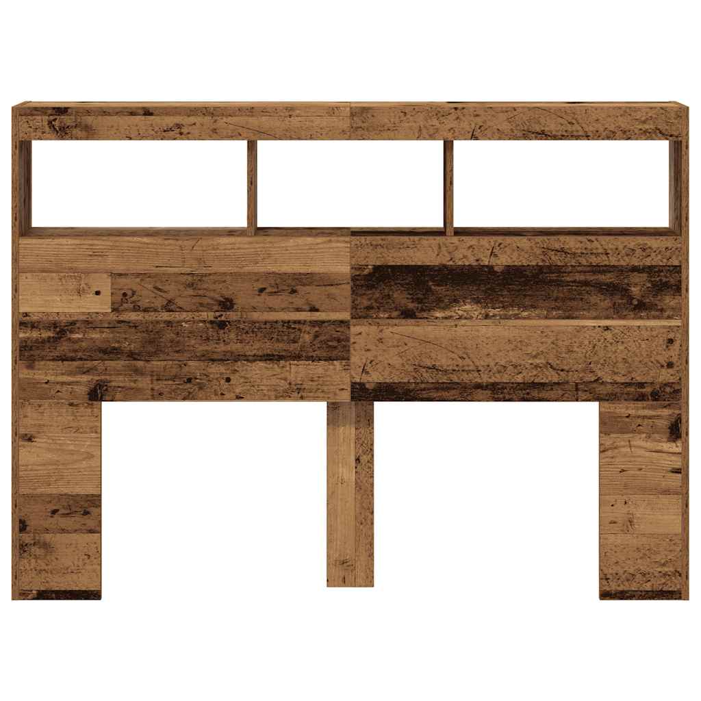 Antik fa áthidalószekrény LED-világítással 140 x 17 x 102 cm 7