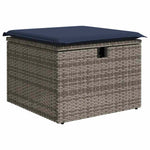 9 részes szürke polyrattan kerti ülőgarnitúra párnákkal 5