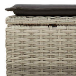 7 részes világosszürke polyrattan kerti ülőgarnitúra párnákkal 13
