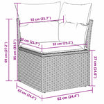 8 részes szürke polyrattan kerti ülőgarnitúra párnákkal 19
