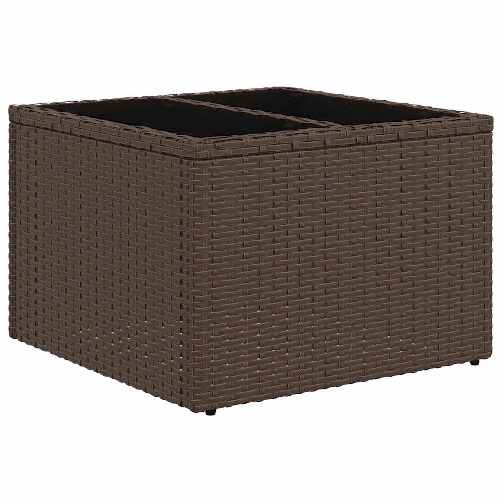 8 részes barna polyrattan kerti ülőgarnitúra párnákkal 7