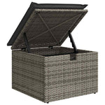 8 részes szürke polyrattan kerti ülőgarnitúra párnákkal 10