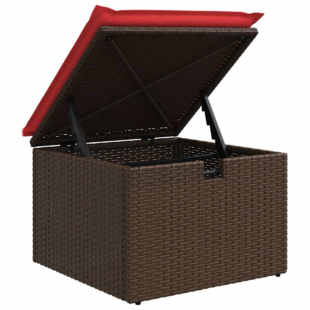 4 részes barna polyrattan kerti ülőgarnitúra párnákkal 8