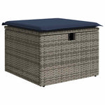 5 részes szürke polyrattan kerti ülőgarnitúra párnákkal 5