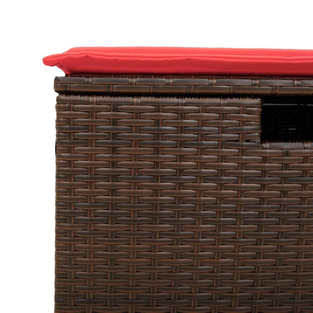 6 részes barna polyrattan kerti ülőgarnitúra párnával 11