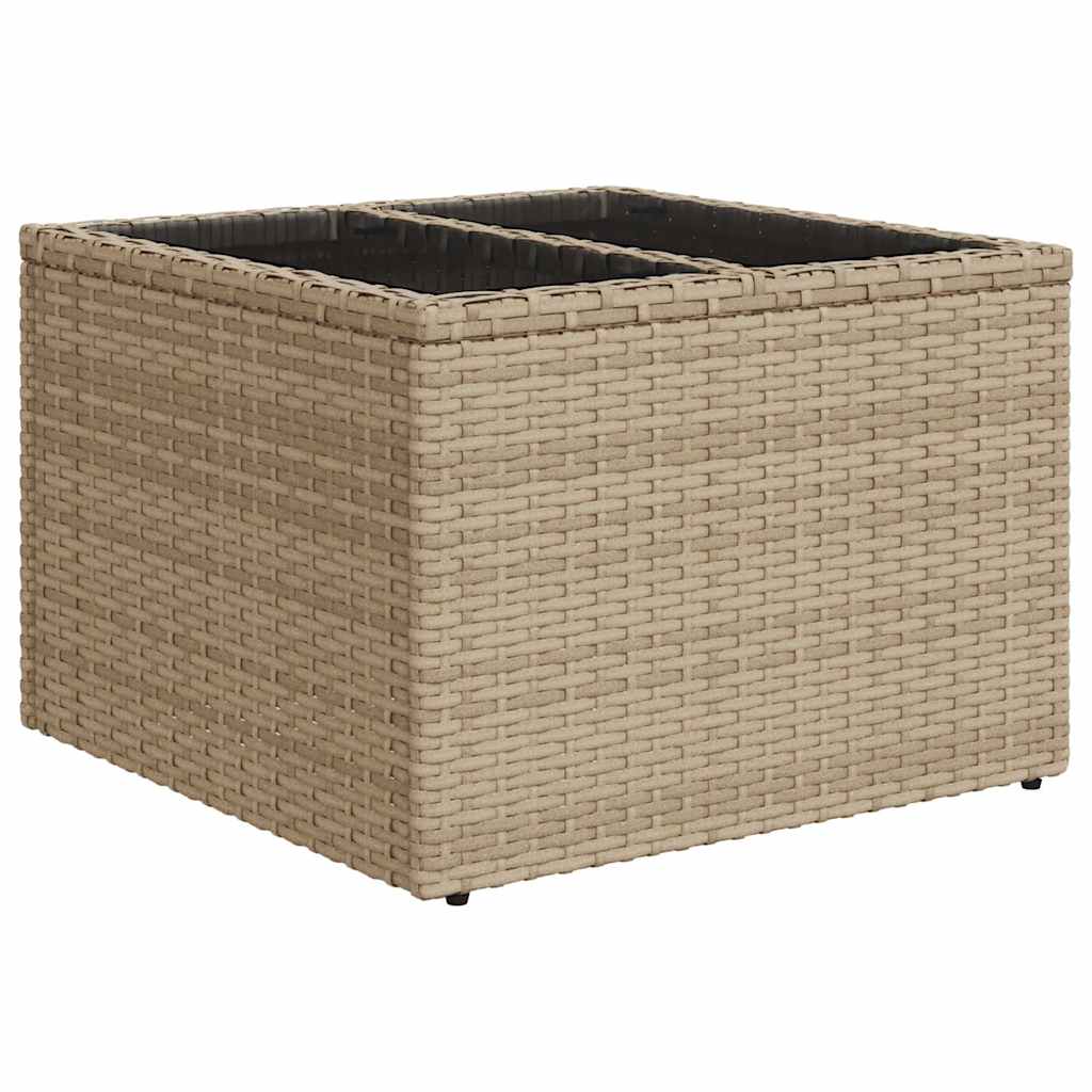 7 részes bézs polyrattan kerti ülőgarnitúra párnákkal 7