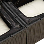 9 részes fekete polyrattan kerti ülőgarnitúra párnákkal 14