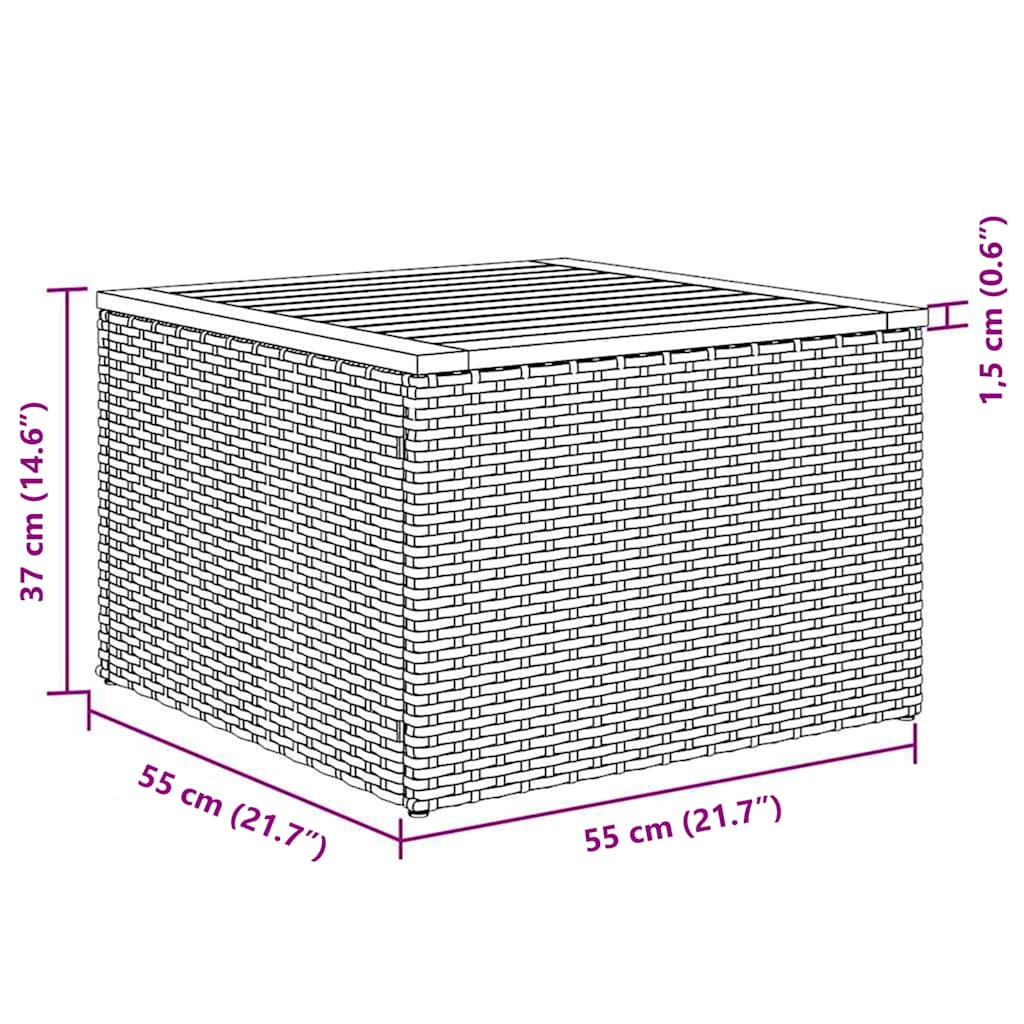 7 részes szürke polyrattan kerti ülőgarnitúra párnákkal 19
