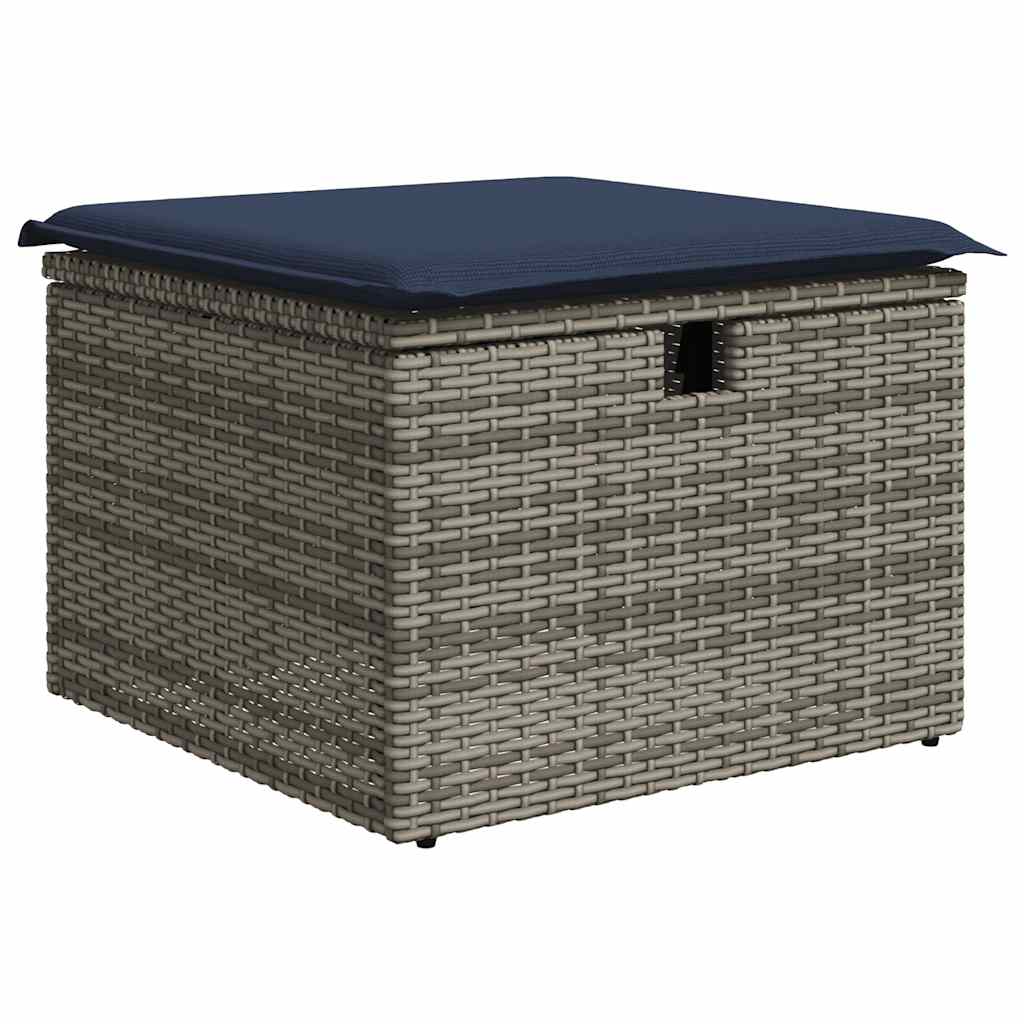 5 részes szürke polyrattan kerti ülőgarnitúra párnákkal 5