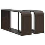 10 részes barna polyrattan kerti ülőgarnitúra párnákkal 7
