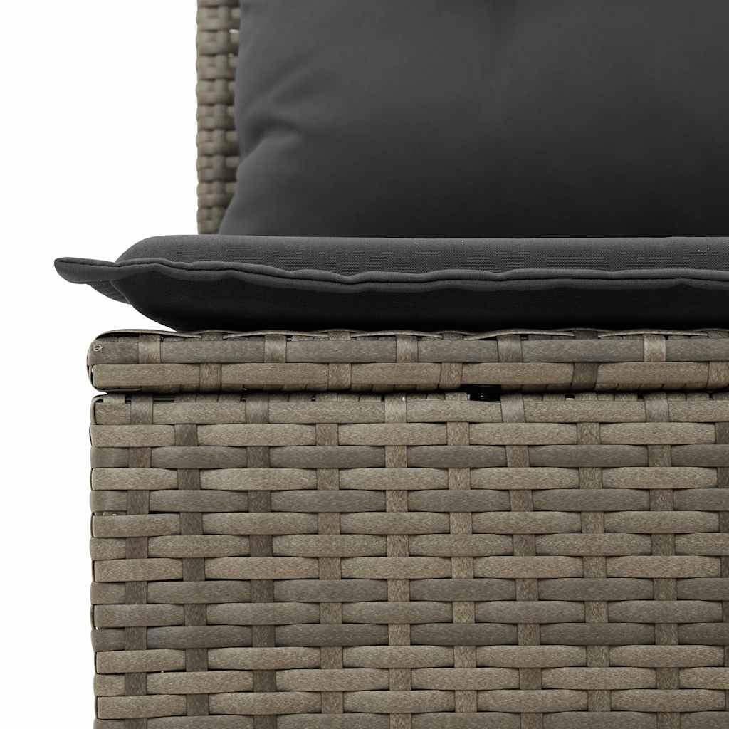 7 részes szürke polyrattan kerti ülőgarnitúra párnákkal 11