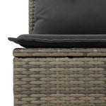 5 részes szürke polyrattan kerti ülőgarnitúra párnákkal 9