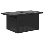 7 részes fekete polyrattan kerti ülőgarnitúra párnával 5