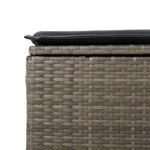 7 részes szürke polyrattan kerti ülőgarnitúra párnákkal 12