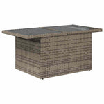 7 részes szürke polyrattan kerti ülőgarnitúra párnákkal 6