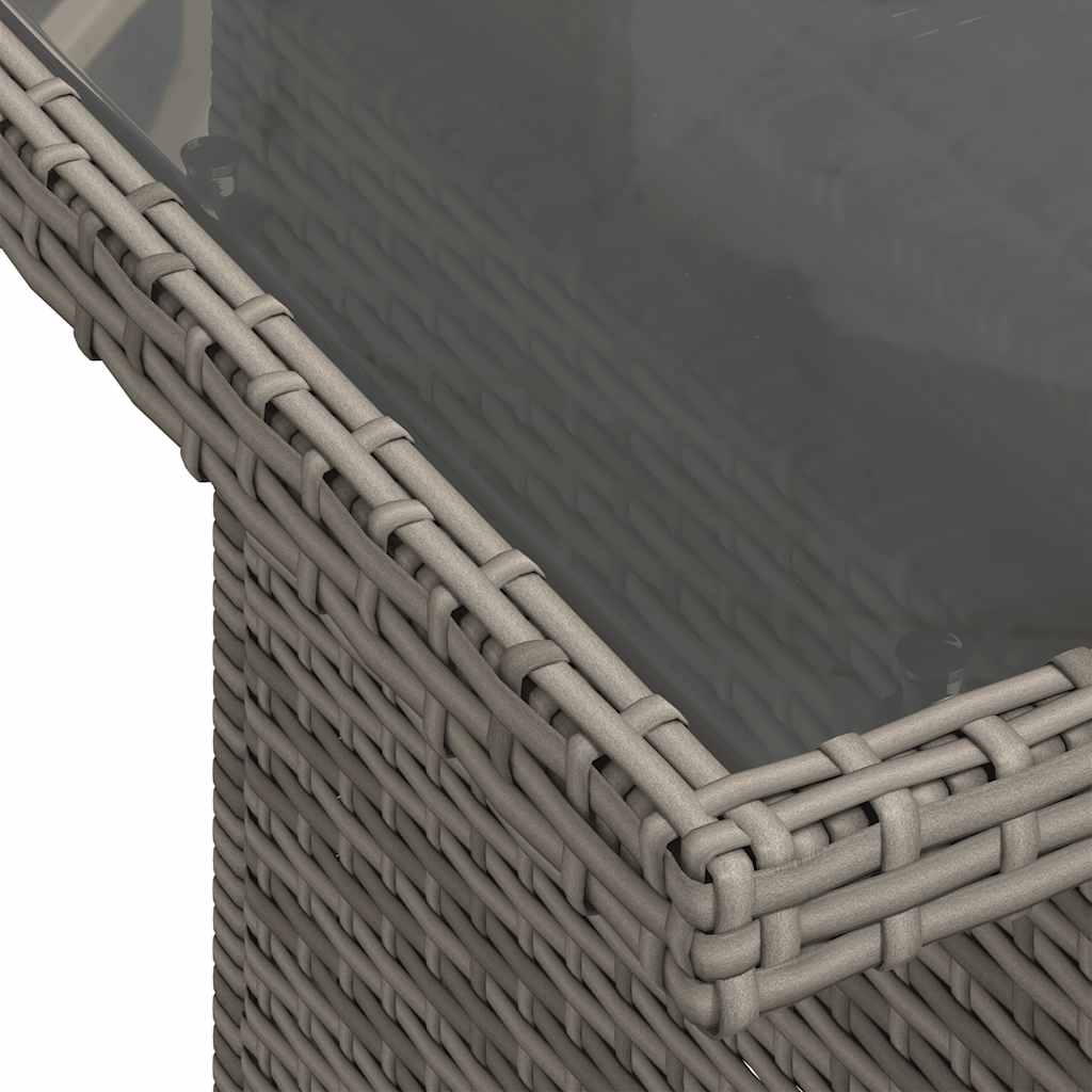 5 részes szürke polyrattan kerti ülőgarnitúra párnákkal 10