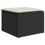 6 részes fekete polyrattan kerti ülőgarnitúra párnákkal 5