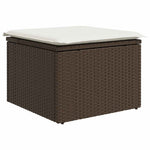 6 részes barna polyrattan kerti ülőgarnitúra párnával 5