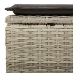 9 részes világosszürke polyrattan kerti ülőgarnitúra párnával 13