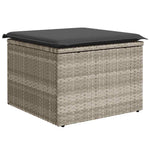 6 részes világosszürke polyrattan kerti ülőgarnitúra párnákkal 5