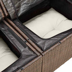 7 részes barna polyrattan kerti ülőgarnitúra párnákkal 15