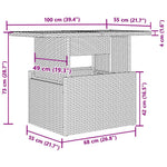 10 részes fekete polyrattan kerti ülőgarnitúra párnákkal 19