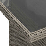 10 részes szürke polyrattan kerti ülőgarnitúra párnákkal 12