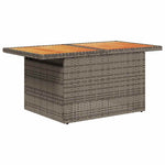 8 részes szürke polyrattan kerti ülőgarnitúra párnákkal 5