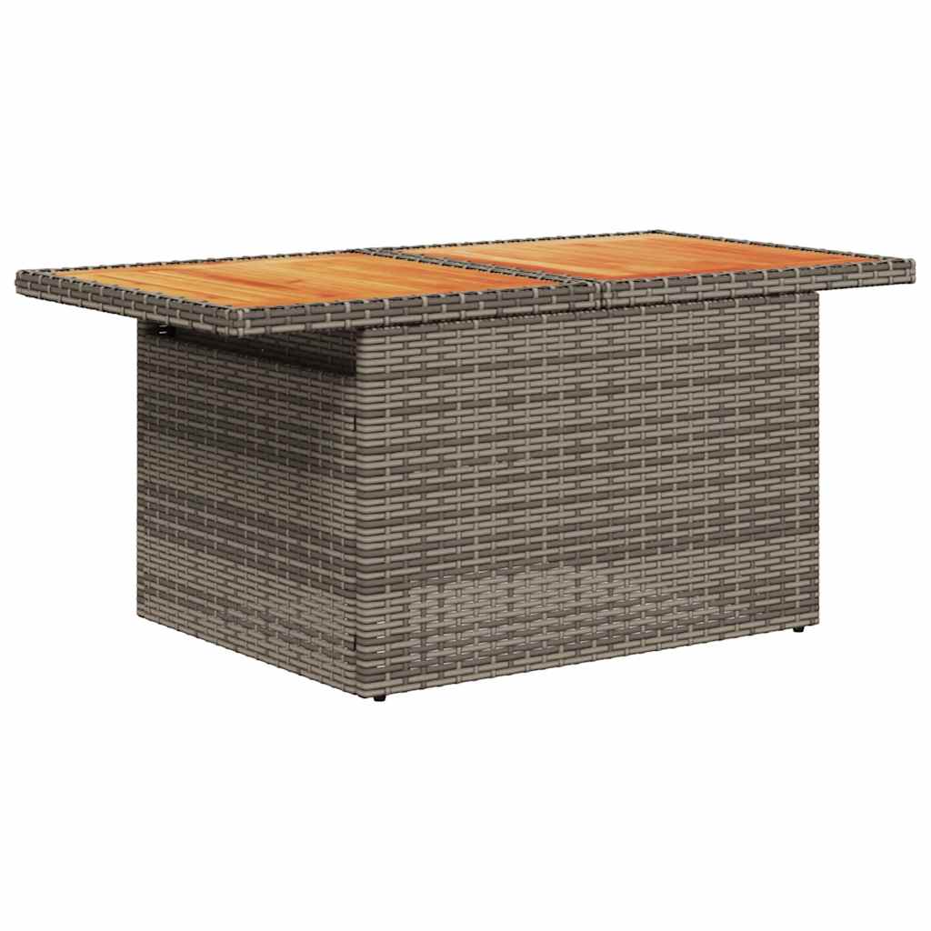 8 részes szürke polyrattan kerti ülőgarnitúra párnákkal 5