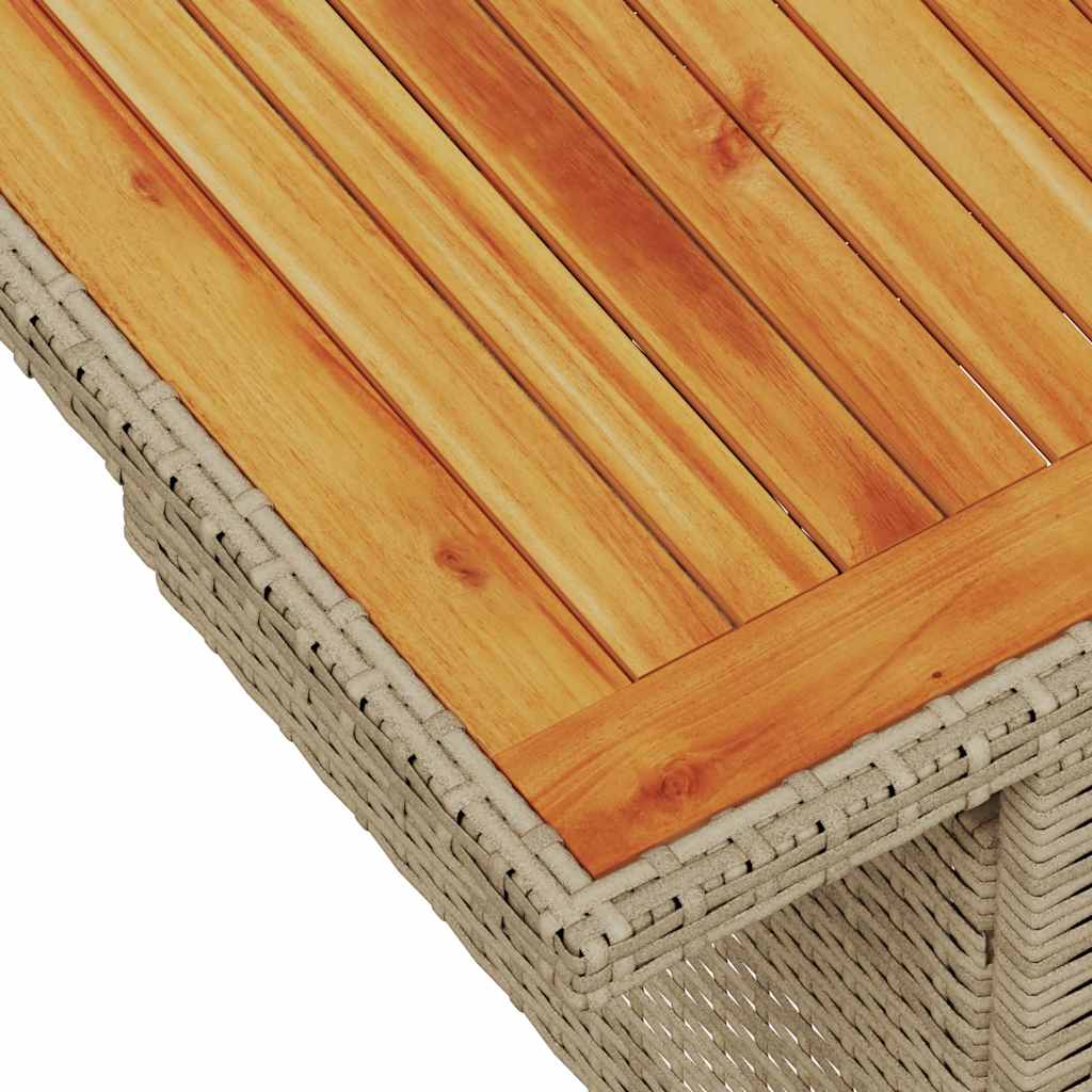 7 részes bézs polyrattan kerti ülőgarnitúra párnákkal 9