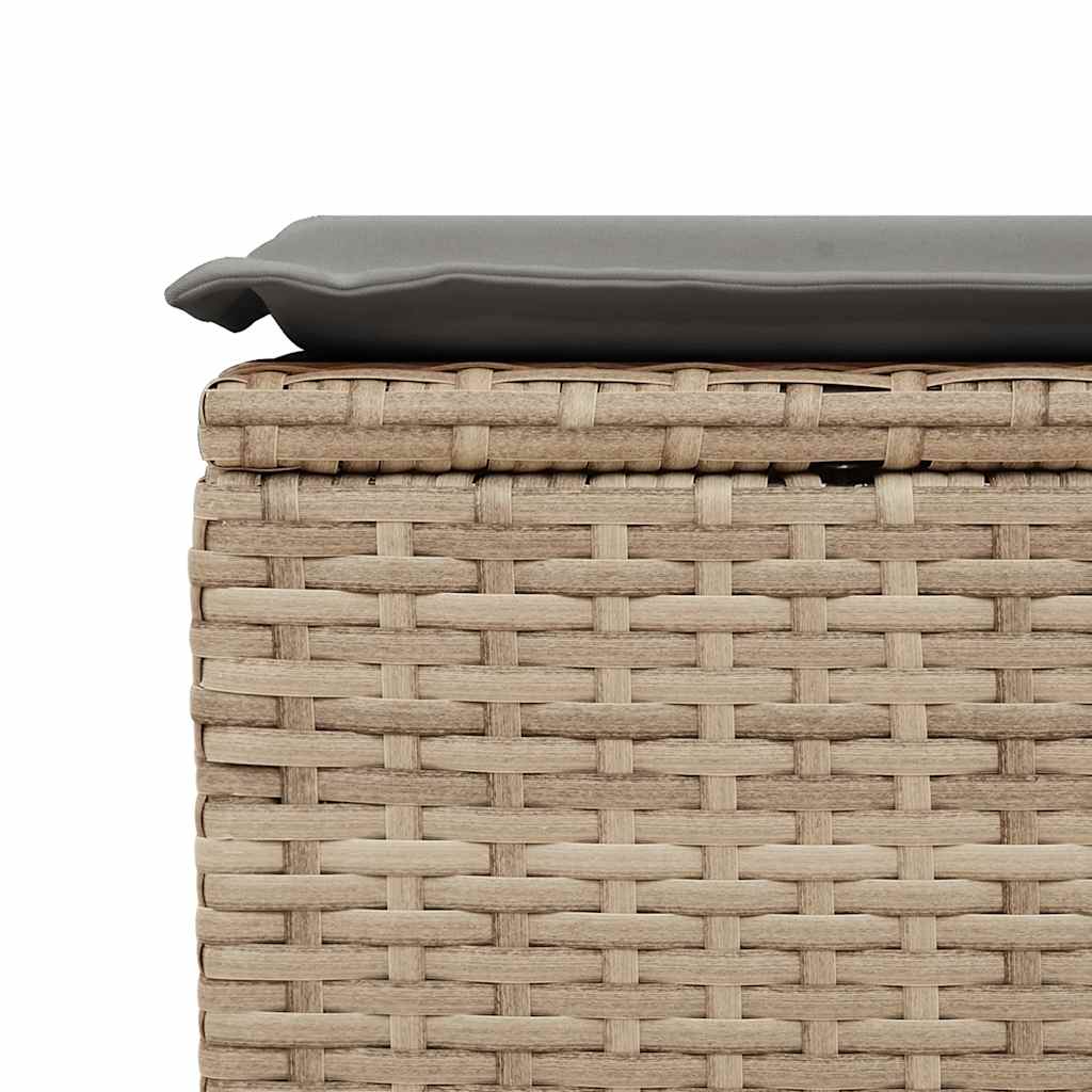 6 részes bézs polyrattan kerti ülőgarnitúra párnával 11