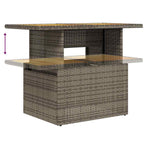 7 részes szürke polyrattan kerti ülőgarnitúra párnákkal 10