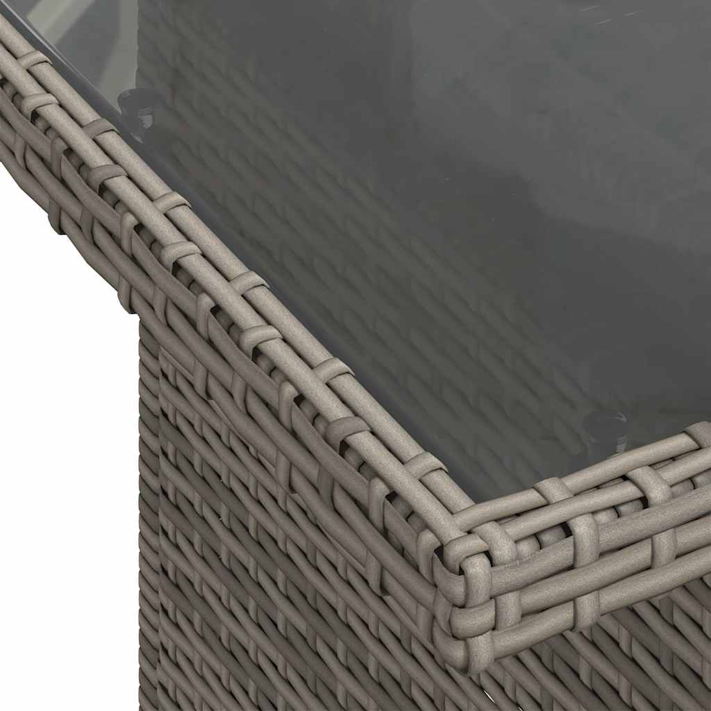 8 részes szürke polyrattan kerti ülőgarnitúra párnákkal 14
