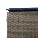 8 részes szürke polyrattan kerti ülőgarnitúra párnákkal 15