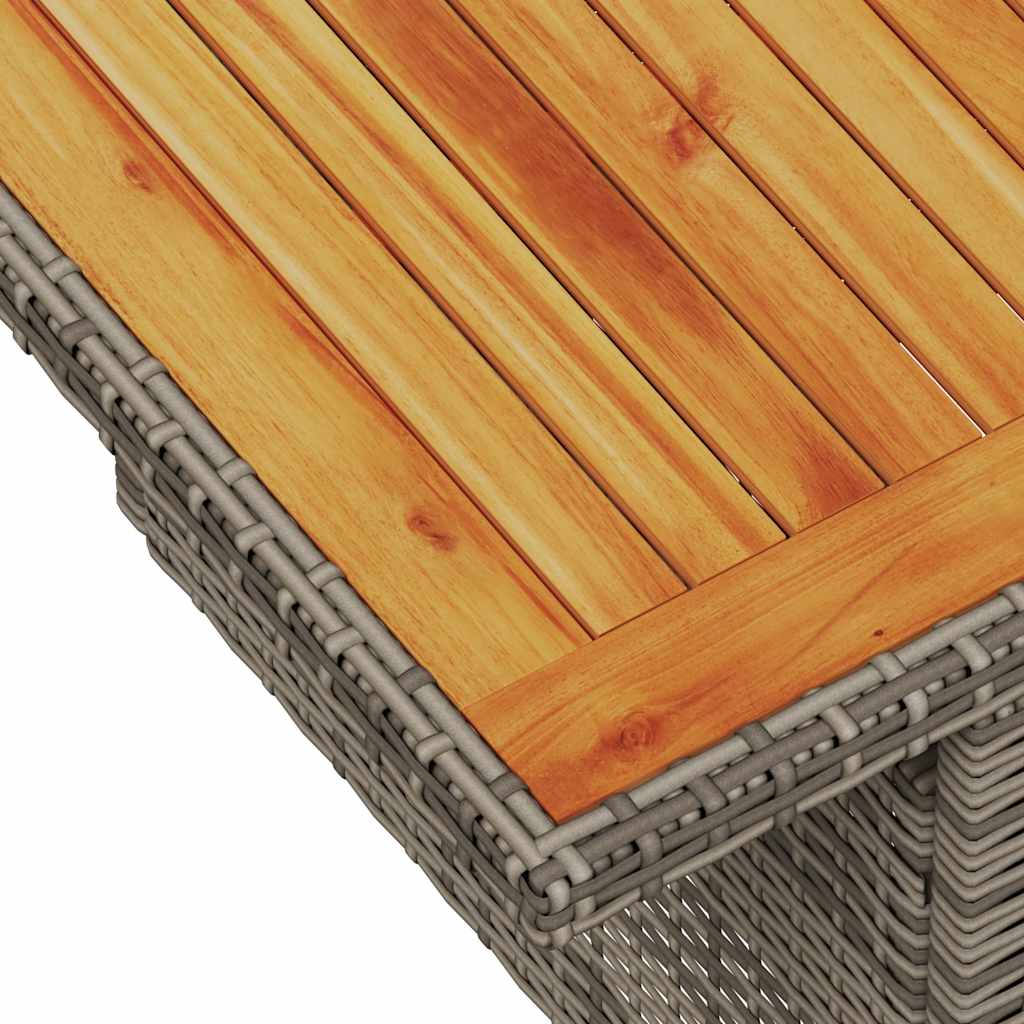 10 részes szürke polyrattan kerti ülőgarnitúra párnákkal 11