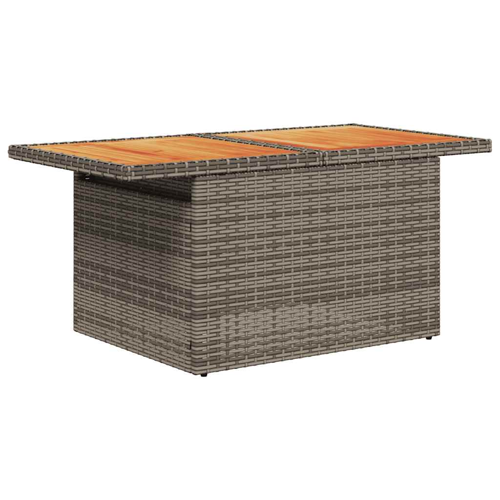 9 részes szürke polyrattan kerti ülőgarnitúra párnákkal 4