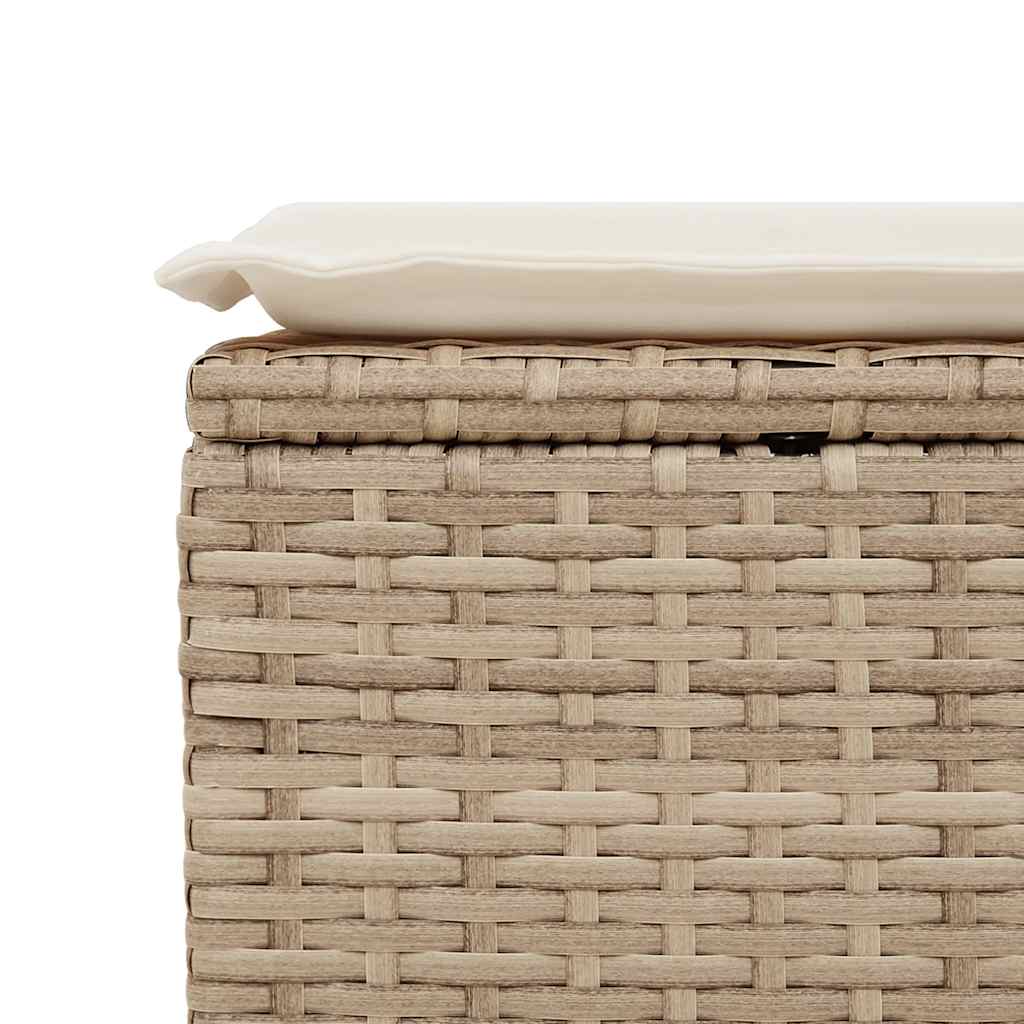 7 részes bézs polyrattan kerti ülőgarnitúra párnákkal 13