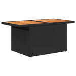 9 részes fekete polyrattan kerti ülőgarnitúra párnákkal 5