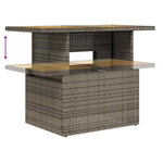 10 részes szürke polyrattan kerti ülőgarnitúra párnákkal 10