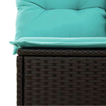 6 részes fekete polyrattan kerti ülőgarnitúra párnákkal 12