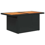7 részes fekete polyrattan kerti ülőgarnitúra párnával 5