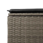 8 részes szürke polyrattan akácfa kerti ülőgarnitúra párnákkal 16