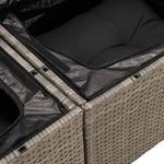 6 részes szürke polyrattan kerti ülőgarnitúra párnákkal 14