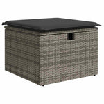6 részes szürke polyrattan kerti ülőgarnitúra párnákkal 5