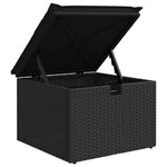 9 részes fekete polyrattan kerti ülőgarnitúra párnákkal 11