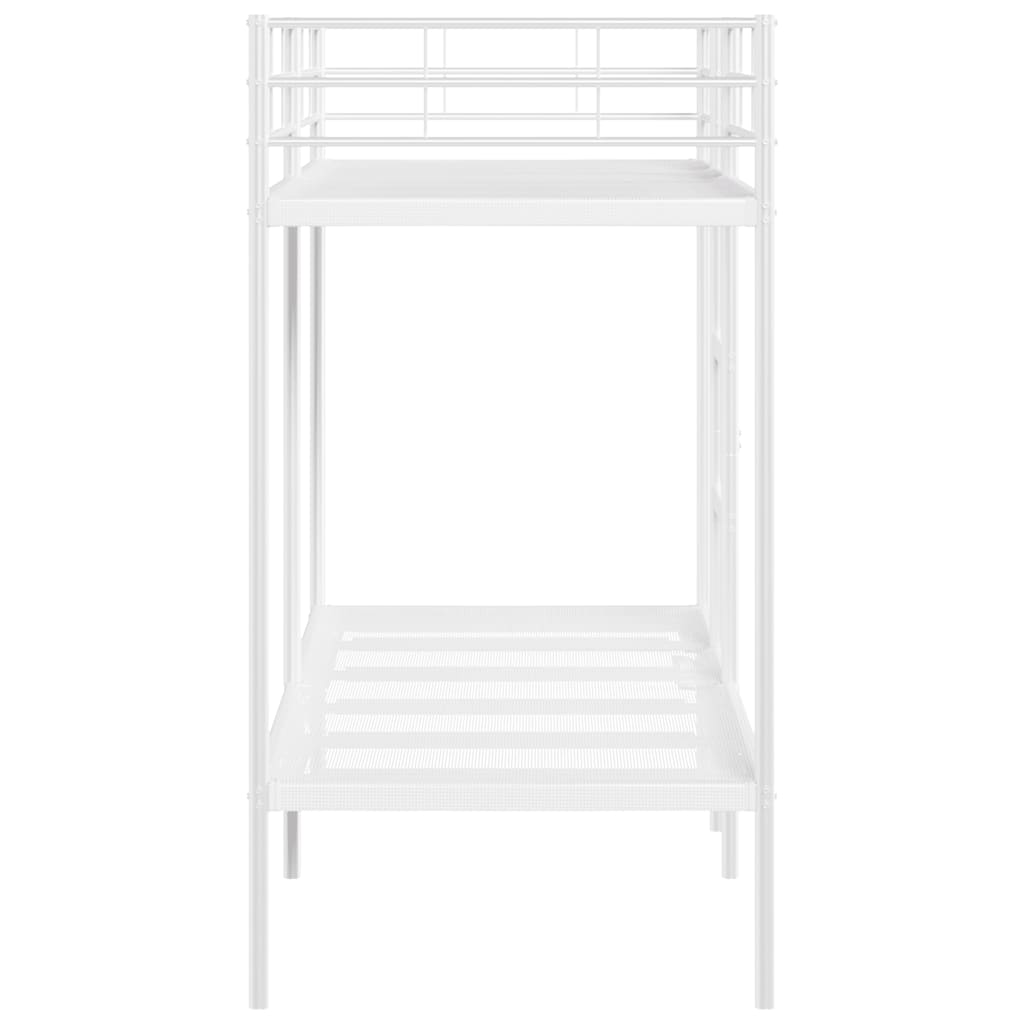Fehér acél emeletes ágy matrac nélkül 75 x 190 cm 6