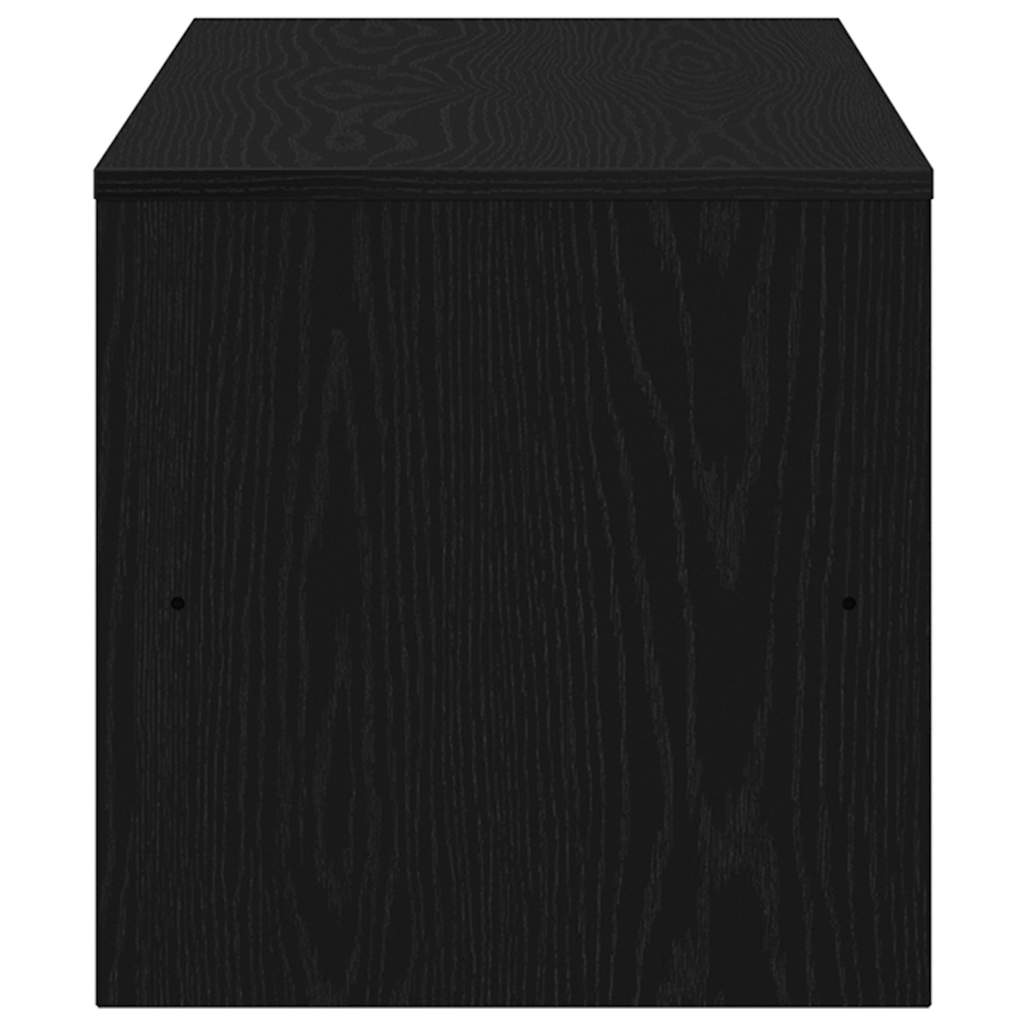 Fekete tölgy színű szerelt fa TV-szekrény 120 x 40 x 40 cm 6