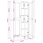 Könyvespolc 4 szintes 82,5 x 30,5 x 185 cm Szerelt Fa 12