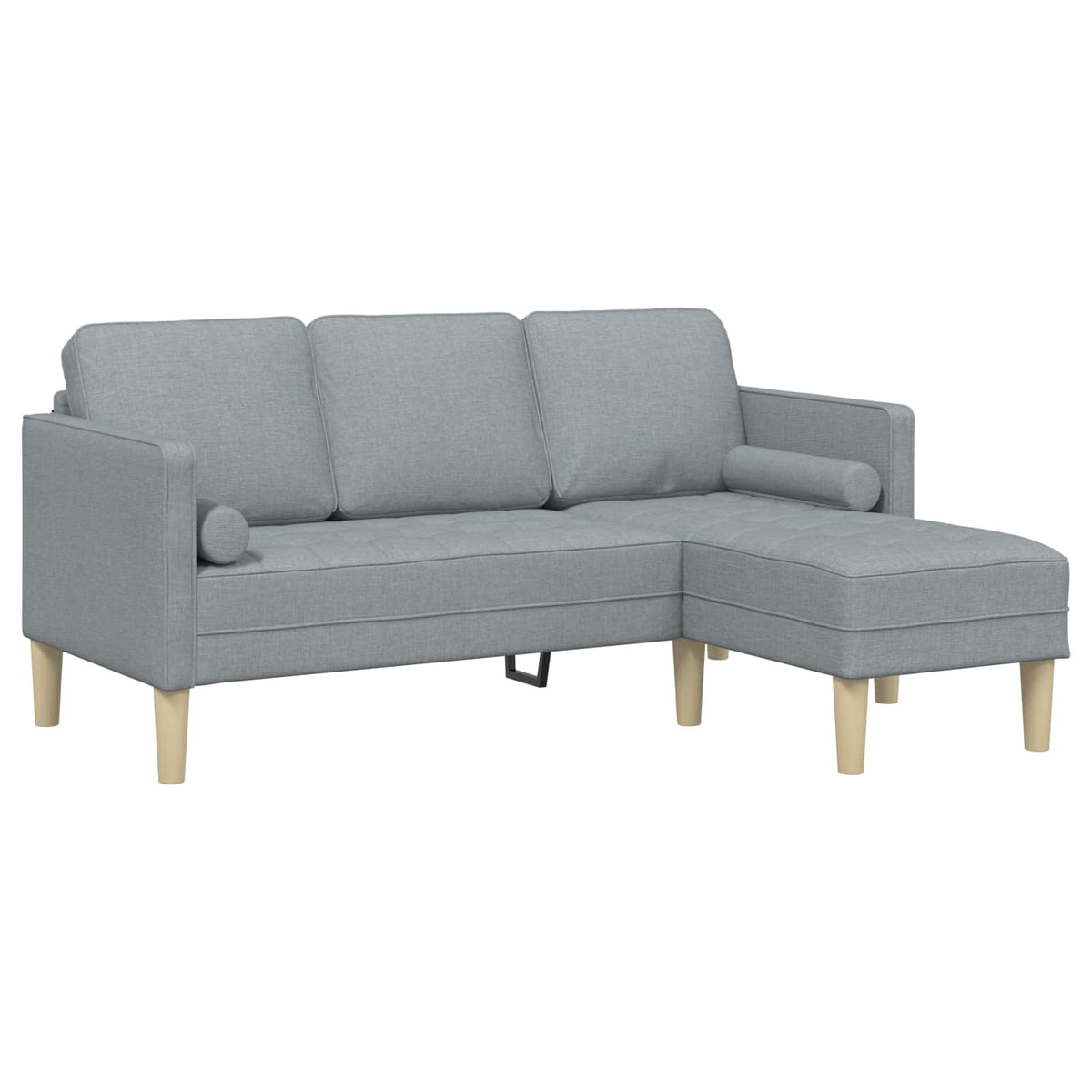 Kanapé Szett 2 db Világosszürke Poliészter 5